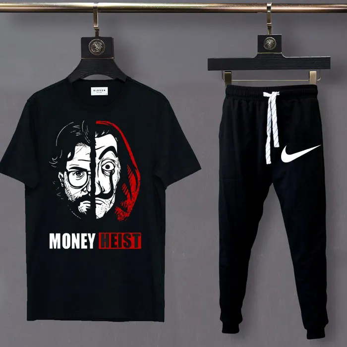 T-Shirt%20Pack%20of%203%20for%20Men%20Money%20Heist%20Printed%20Track%20Suit%20Black%20Trouser%20Shorts%20Set%20Casual%20Loungewear%20Contemporary%20Style%20-%20Image%204