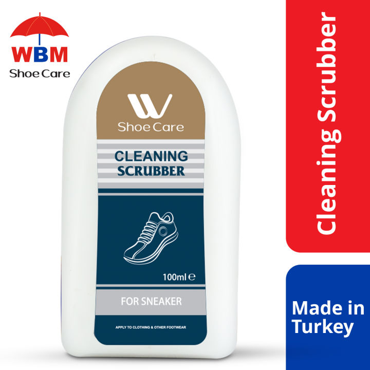 WBM Shoe Cleaning Scrubber - For Sneakers  Instant Shine Sponge with Liquid Polish - 100ML