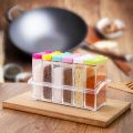Spice JAR 6 in 1 Spice Rack Masala Box Set Masala Box Spice Rack Seasoning Box 6 pcs with Stand. 