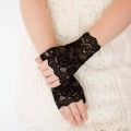 Black Fingerless Net gloves Fashionable Breathable Summer & Winter Season For Girls. 