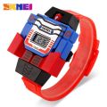 Kids Watches LED Digital Children Cartoon Sports Watches Robot Boys Detachable Transformers 3D Toy Design 1095. 