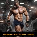 GYM GLOVES Weight Lifting Gloves Fitness Gloves With Wrist Support, Gym Workout,Weightlifting & Fitness-Leather Padding. 