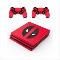 ps4 pro sticker fix skin deadpool design with 2 controller skin (not playstation ,not pouch type) brand rana decoration. 