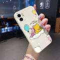 JIUMOO for OPPO A95 4G Case Fashion Tide Cartoon Cute Winnie The Pooh Aesthetic Thin New Design Phone Case Side Square Edge Protection Softcase Pattern Silicone Casing Cover Shockproof Cases. 