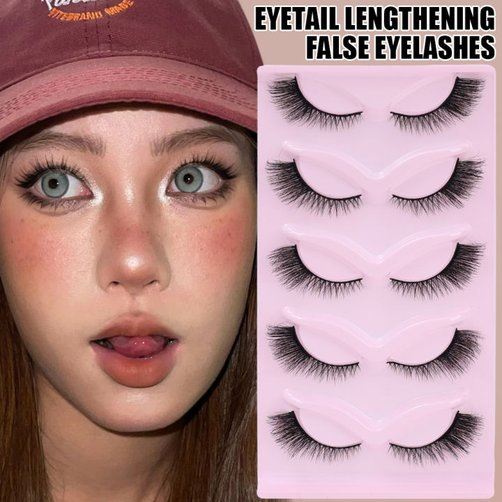 Fake%20Lashes%20Short%20Wispy%20Faux%20Mink%20Lashes%20Natural%20Half%20Lashes%20Cat%20Eye%20-%20Image%202