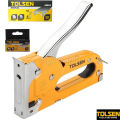 Tolsen Heavy Duty Tacker Stapler with 1000 Staple Pins 0.7 x 8mm - DIY Art & Craft Stapler for Upholstery Fabric Wood, Plywood,  Plastic Stapling - Compatible with Rapid 530 and Arrow JT21 Staples. 