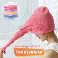 Quick Dry Bath Hair Drying Towel Head Wrap Hat Super Absorbent Shower Cap. 