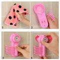 6 Hook Hanger Suction Cup Wall Vacuum for Bathroom Key Towel Scrubber Holder - 1Pc (Random Color). 