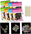 Art Bundle Kids Stationery magic Notebook Sketch Scratch Paper Note Drawing Book. 