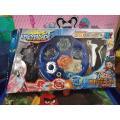 Beyblade Burst 4 Metal Tops With Stadium and Hand Launcher. 