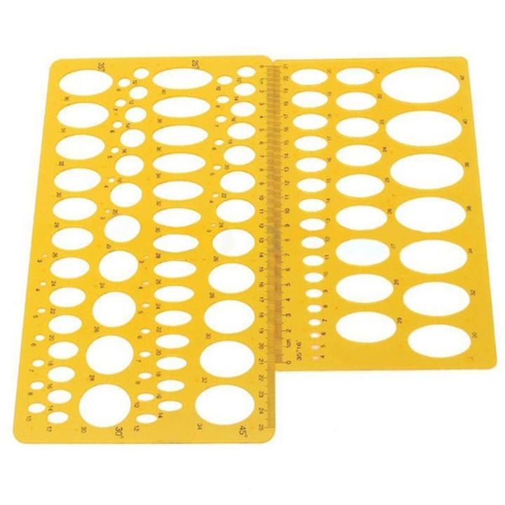 21Cm/25Cm New Ellipse Drafting Drawing Stencil Mechanical Ruler Oval Round Template DIY Drawing Rulers For Kids Students Office