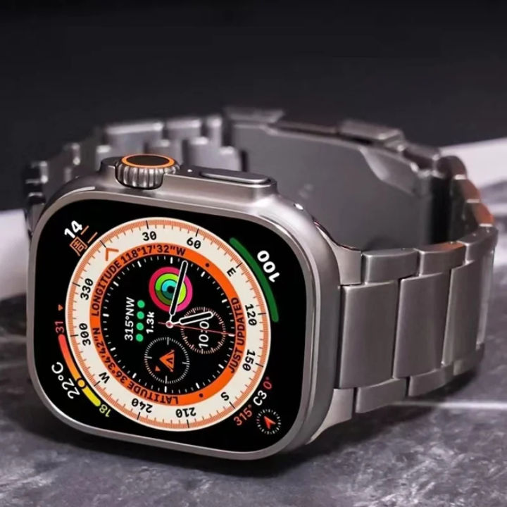 Original Ultra Smart Watch Stainless Steel Metal Chain Strap Smart Watch for Men Women 2.09" Big Screen Touch Bluetooth Watch Call Sports Heart Rate Smart Sleeping Monitoring Smartwatch Ultra Series 8