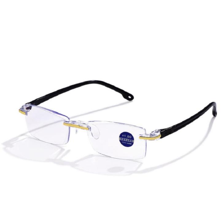 -cut Bifocal Progressive Anti-blue Eyewear Ultralight Reading Glasses G