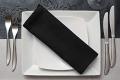 Soft Durable Pure Cotton Dinner Napkin Dining Table Napkins Black Multipurpose Rumal 18 by 18 Inch. 