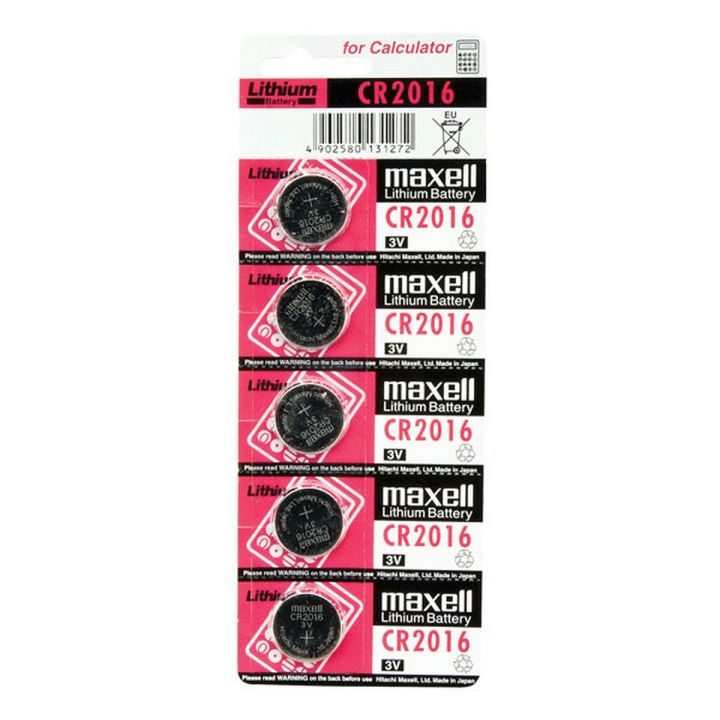 5pcs CR2016 Button Battery 3V Lithium Coin Cells| Shopikbuzz