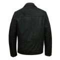 Vintage Black & Brown Classy Real Leather Trucker Jacket For Men. 