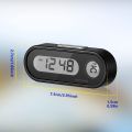 Mini Electronic Clock Time Watch Auto Dashboard Clocks Luminous Thermometer Black Digital Display Car Accessories. 
