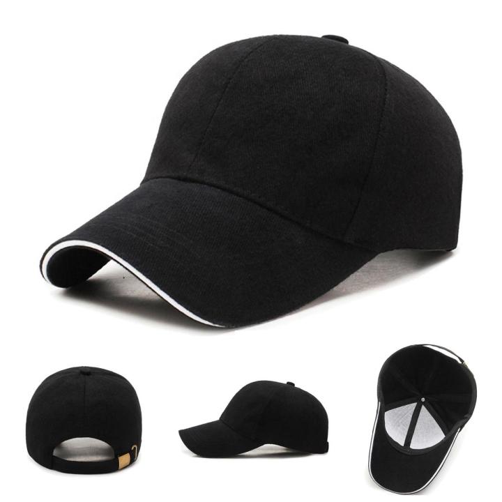 Plain Caps for Adults Sports Caps with Curved Brim Black Cap for Men with Adjustable Buckle on Back