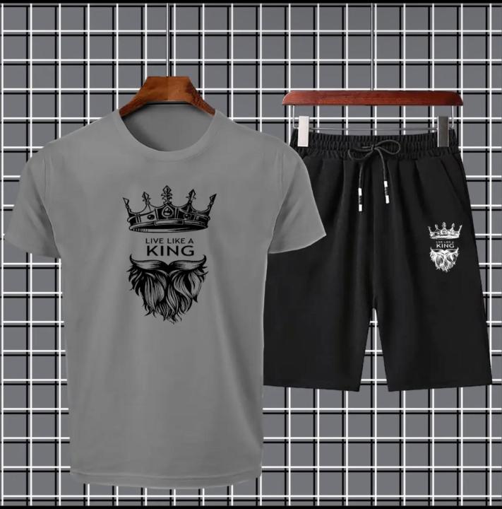Trendy%20KING%20WITH%20BEARD%20Tag%20Printed%20Summer%20Tracksuit%20For%20men%20&%20boys%20Tee-shirt%20with%20SHORTS/BOXERS%20New%20Design%20Round%20Neck%20Half%20Sleeves%20T%20Shirts%20Top%20Quality%20Gym%20Wear/Casual%20and%20comfortable%20Pair%20T-Shirt%20and%20SHORTS%20-%20Image%206