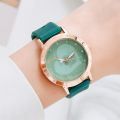 Fashion Women Watches Simple Heart shaped crystal Ladies Quartz Wristwatches Fresh Female Black silicone Clock Kobieta Zegarek. 