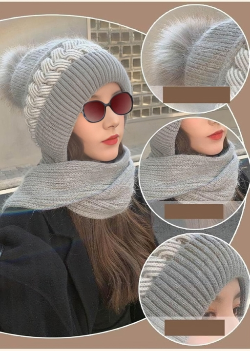 Winter%20Hooded%20Scarf%20with%20Pom%20Poms%20%E2%80%93%20Warm%20Braided%20One-Piece%20Beanie%20Hat,%20Neck%20&%20Ear%20Protection%20for%20Women%20Outdoor%20Casual%20Wear%20-%20Image%205