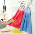 1 Pc - Soft Towels Bath Kitchen Towel Bathroom Kitchen Absorption Hand Towel Soft Plush Hanging Wipe Bathing Towel Red - Random Colors. 