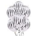 JUNGLE THEME LATEX BALLOONS PACK OF 25 ZEBRA THEME LATEX BALLOONS. 