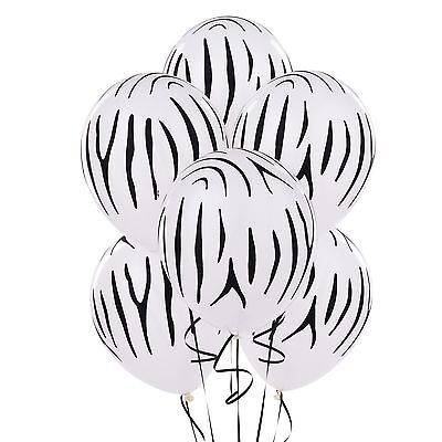 JUNGLE THEME LATEX BALLOONS PACK OF 25 ZEBRA THEME LATEX BALLOONS