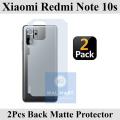 Xiaomi Redmi Note 10s Back Protector Carbon Fiber Matte Soft Skin Sheet For Xiaomi Redmi Note 10s - 2Pcs. 