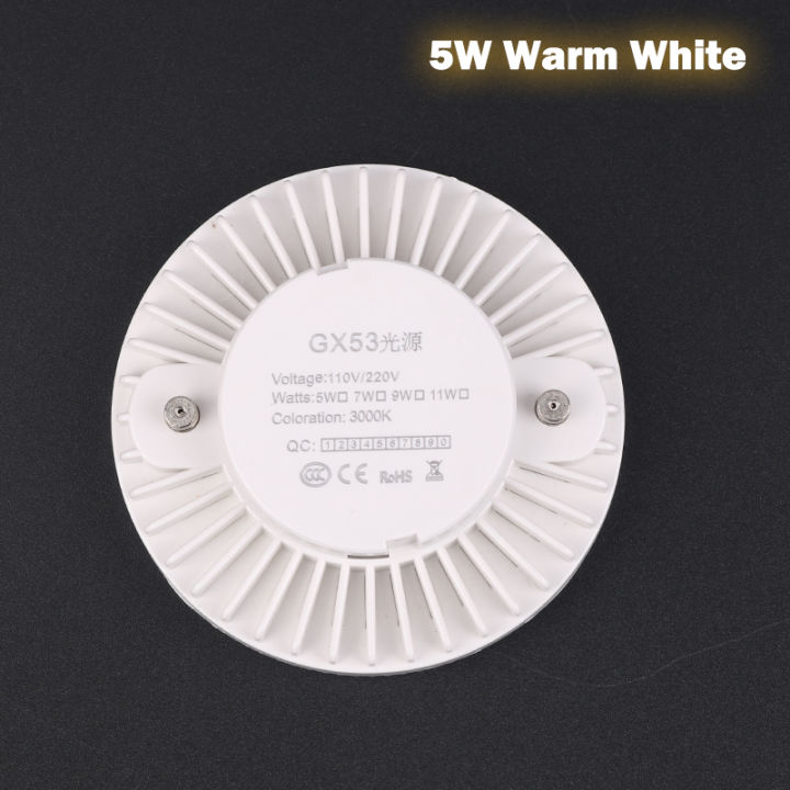 Gx53 LED Bulb Light Under Cabinet Lights 5W 7W 9W Wardrobe Light AC 90-265V Led Spotlight Cold Warm White Puck Light
