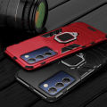 Quiberk for Vivo Y100 5G / V40 SE 5G Case Shockproof Armor Metal Ring Stand Holder Hard Protective Cover. 