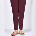 Maroon Straight Trouser/Pant/Capri For Girls/Ladies-Non See Through Fabric. 