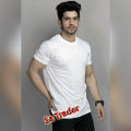 Summer White plain T shirt For Men In Export Quality Fabric Guaranteed. 
