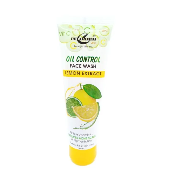 Christine%20Oil%20Control%20Lemon%20Extract%20Face%20Wash%20110ml%20-%20Image%202