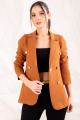 Armonika Women's Camel Button Jacket ARM-20K001151. 