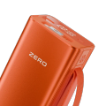 Zero® Lumin L-300 Power Bank 30000mAh 22.5W Fast Charging PowerBank | QC 3.0 Powerbank | USB-C Input/Output Powerbank  | Built-in Cable Powerbank | Aluminum Body Powerbank | Portable Powerbank  | Fast Charge Power Bank for Android & IOS. 