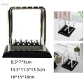 Newtons Cradle Balance Balls Physics Learning with Wooden Stand,Fun Science Pendulum Balls,Kids Educational Toys for Desk Home Decoration , S. 