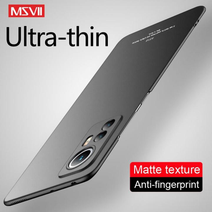 MSVII Ultra Slim Hard PC Frosted Cover For Xiaomi Mi12 Lite Mi1NEW2T Mi12X Xiomi Mi 12 T 12X 12S 11 10 8 9 9T 10T 11T 12T Pro Case