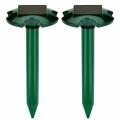 Wesimplelife 2 Pack Mole Repellent Solar Sonic Mole Repeller Mole Deterrent IP55. 
