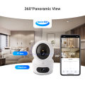 Ezviz by Hikvision H7C 4MP+4MP Dual Lens Wireless Wi-Fi IP Camera Indoor Pan/Tilt 2K+ Security CCTV Camera  Loud Noise Detection  Human Shape Detection  Color Night Vision  Two-Way Talk  Co-Detection Auto-Tracking  Supports Up to 512GB Storage. 
