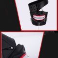 Halloween supplies Tokyo Ghoul Kaneki Ken 3D PU Leather Mask Cosplay Mask 3D One-eyed Mask Halloween mask. 