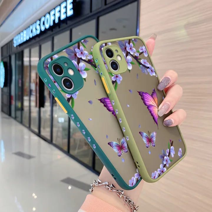 chenyyka%20For%20OPPO%20A55%204G%20Case%20Frosted%20Transparent%20Hard%20Phone%20Case%20Cartoon%20Butterfly%20Side%20Edge%20Casing%20Full%20Cover%20Camera%20Silicone%20Softcase%20Pattern%20Shockproof%20Protection%20Cases%20-%20Image%203