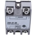 Single Phase Solid State Relay DC-DC SSR-40DD 40A DC3-32V DC5-60V White+Silver. 