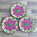 Sartiyoon Artisan's Lotus Flower Colorful changair (Bread Plate) Size 11 inches. 