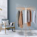 Foldable Octopus Laundry Dryer with Tripod Hanger and 16 Wooden Collapsible Arms for Efficient Drying. 