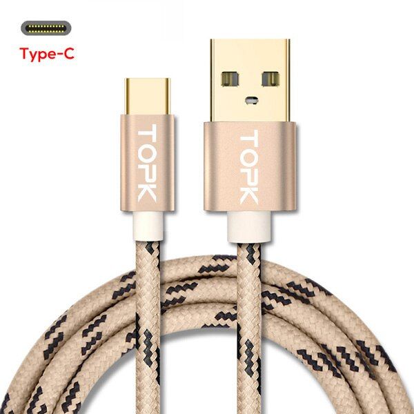 TOPK Original USB Type C Cable for Xiaomi Redmi note 7 Data transmission Charging cable Type-C cable usb c cable for samsung s8