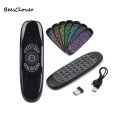 BeesClover Smart Remote Control Air Mouse Keyboard Wireless Backlit Remote Controller Rechargeable 2.4G TV Box Remote Plug Play Multifunctional Fly Mouse Remote Controller. 