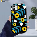 AMORVOR for Samsung A04 Mobile Cover Vintage Style Flowers Pattern Luxury Plating Back Cover Metal Lens Soft Silicone Phone Case. 