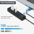 USB 7 Port 3.0 Original Hub / Portable / Warranted / Super Fast 5 Gbps / High Quality Speed / Stylish / Slim / Sleek / Mobile OTG / Laptop / PC. 