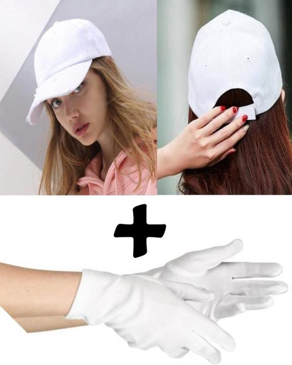 Pack%20of%202%20Sun%20Block%20Cap%20And%20Gloves%20For%20Girls%20White%20-%20Image%203